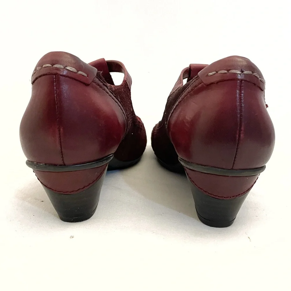 Earth Shoes • Wanderlust Rosewood Cap Toe t strap Heel Pump Red Leather • 8B - Picture 4 of 9